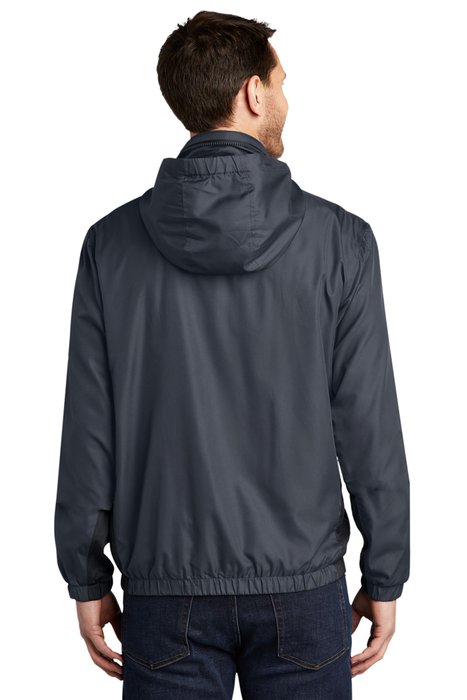 J330 Port Authority Core Colorblock Wind Jacket Battleship Grey/ Black