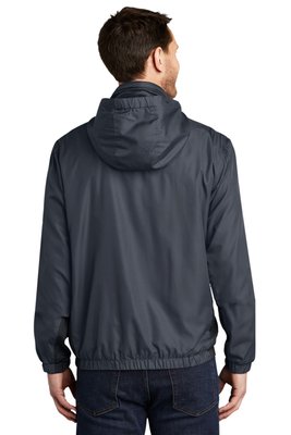 J330 Port Authority Core Colorblock Wind Jacket Battleship Grey/ Black