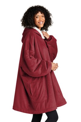 BP41 Port Authority Mountain Lodge Wearable Blanket Red Rhubarb