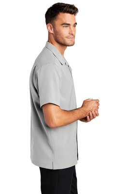 W400 Port Authority Short Sleeve Performance Staff Shirt Silver