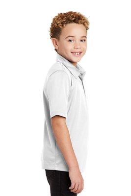 Y540 Port Authority Youth Silk Touch Performance Polo White
