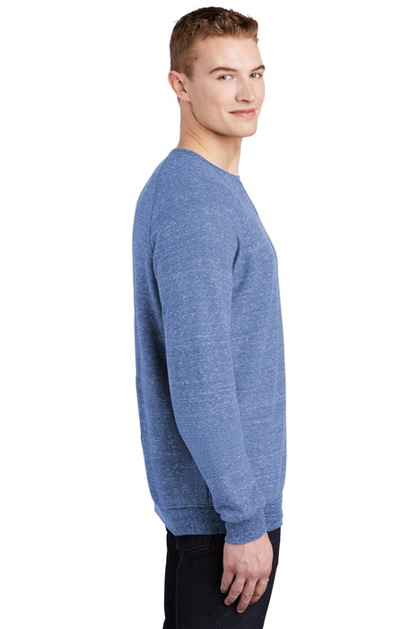91M JERZEES Snow Heather French Terry Raglan Crew Royal
