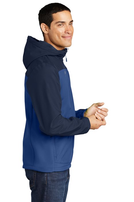 J335 Port Authority Hooded Core Soft Shell Jacket Night Sky Blue/ Dress Blue Navy