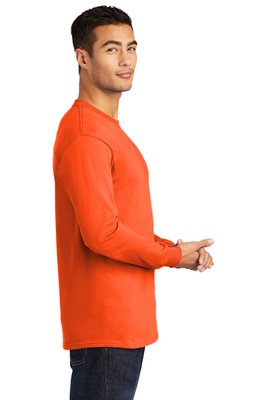 USA100LS Port & Company 5.5-ounce 100% Cotton T-Shirt Safety Orange