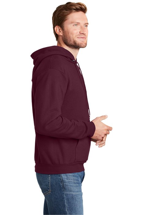 P170 Hanes EcoSmart Pullover Hooded Sweatshirt Maroon