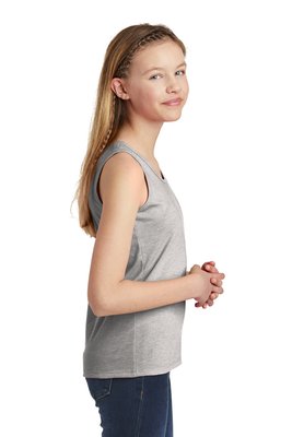 DT6303YG District 4.3-ounce 100% Cotton T-Shirt Light Heather Grey