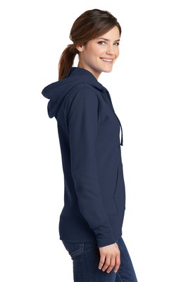LPC78ZH Port & Company Ladies Core Fleece Full-Zip Hooded Sweatshirt Navy