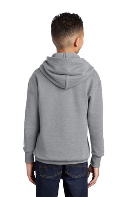 PC90YH Port & Company Youth Core Fleece Pullover Hooded Sweatshirt Athletic Heather
