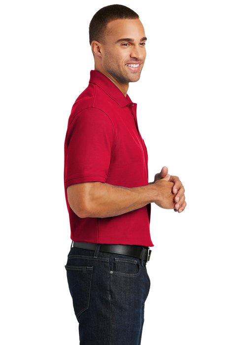 K100P Port Authority 4.4-ounce Core Classic Pique Pocket Polo Rich Red