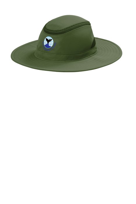 C947 Port Authority Outdoor Ventilated Wide Brim Hat Olive Leaf