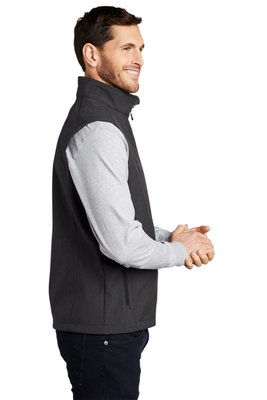 J325 Port Authority Core Soft Shell Vest Black Charcoal Heather