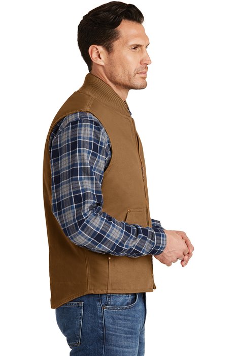 CSV40 CornerStone Washed Duck Cloth Vest Duck Brown