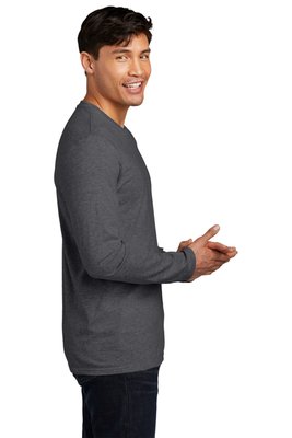 DT6200 District Very Important Tee Long Sleeve. Heathered Charcoal