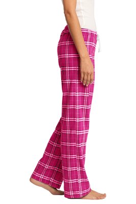 DT2800 District Women's Flannel Plaid Pant Dark Fuchsia