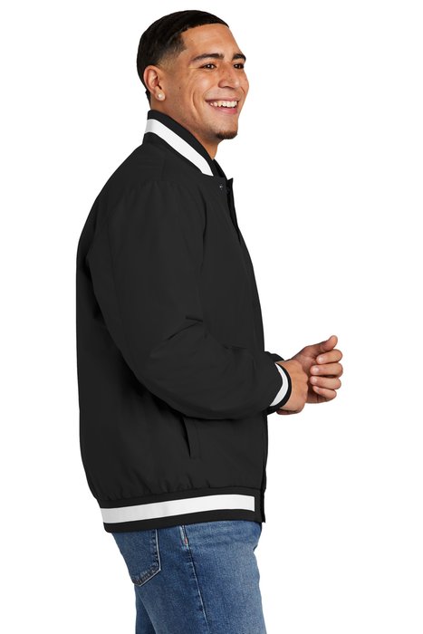 JST58 Sport-Tek Insulated Varsity Jacket Black