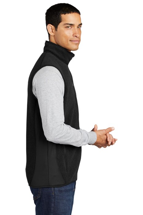 F228 Port Authority R-Tek Pro Fleece Full-Zip Vest Black/ Black