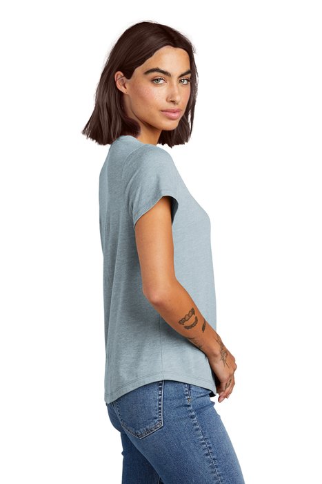 AL2015 Allmade Women's Relaxed Tri-Blend Scoop Neck Tee I Like You Blue