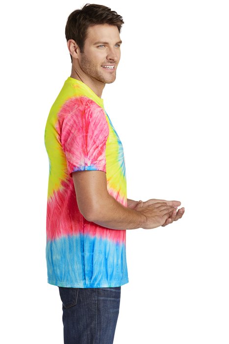 PC147 Port & Company 5.4-ounce 100% Cotton T-Shirt Neon Rainbow