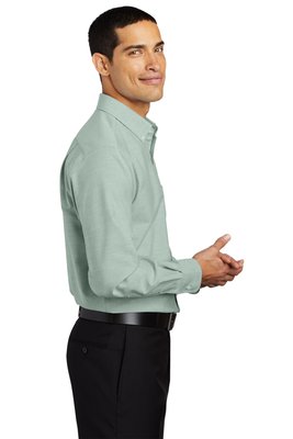 S658 Port Authority SuperPro Oxford Shirt Green