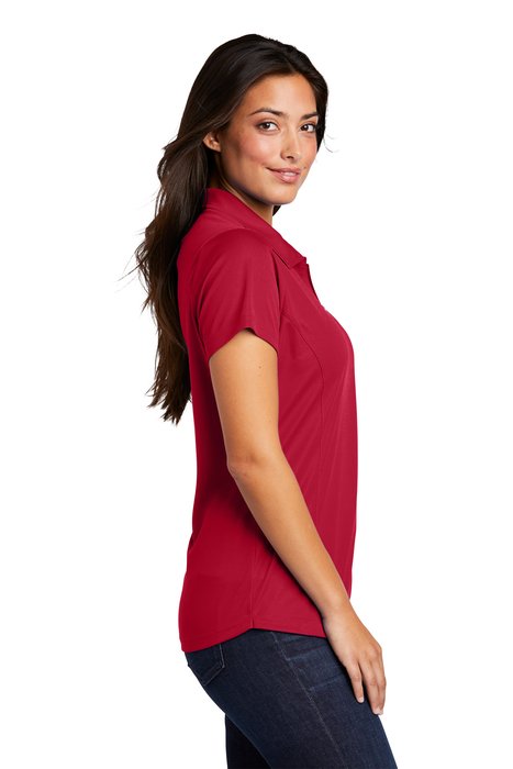 L580 Port Authority 4.3-ounce Ladies Pinpoint Mesh Zip Polo Rich Red