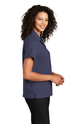 LW400 Port Authority Ladies Short Sleeve Performance Staff Shirt True Navy
