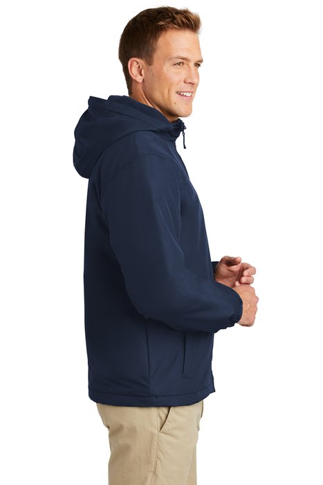 J327 Port Authority Hooded Charger Jacket True Navy