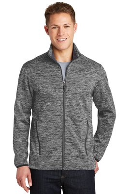 JST30 Sport-Tek PosiCharge Electric Heather Soft Shell Jacket Black Electric
