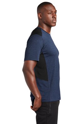 ST465 Sport-Tek 4-ounce 100% Polyester T-Shirt Dark Royal Heather/ Black