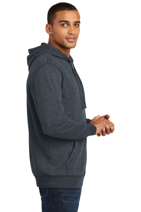 DM391 District Lightweight Fleece Hoodie Heathered Navy