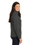 L317 Port Authority Ladies Core Soft Shell Jacket Black Charcoal Heather