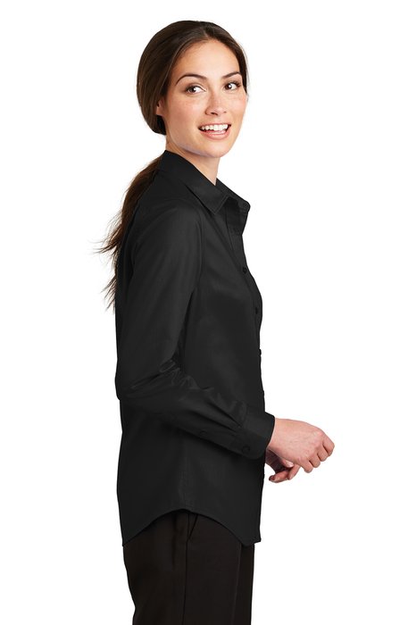 L663 Port Authority Ladies SuperPro Twill Shirt Black