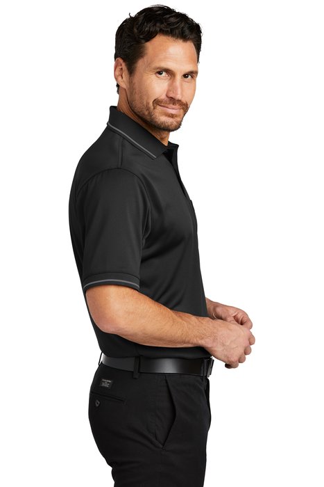 CS415 CornerStone 6.6-ounce Select Snag-Proof Tipped Pocket Polo Black/ Smoke Grey