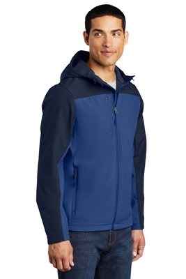 J335 Port Authority Hooded Core Soft Shell Jacket Night Sky Blue/ Dress Blue Navy