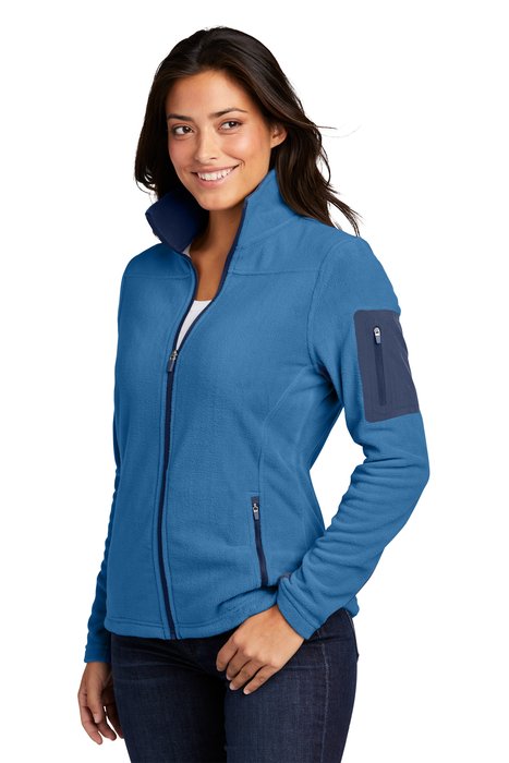 L233 Port Authority Ladies Summit Fleece Full-Zip Jacket Regal Blue/ Dress Blue Navy