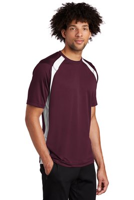 T478 Sport-Tek 4-ounce 100% Polyester T-Shirt Maroon/ White