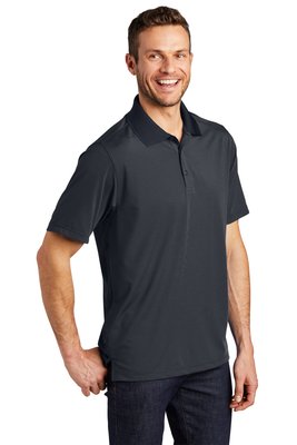 K558 Port Authority 5.3-ounce Fine Stripe Performance Polo Graphite/ Black