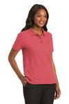 L500 Port Authority 5-ounce Ladies Silk Touch Polo Hibiscus