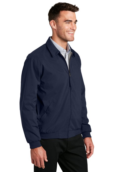 J730 Port Authority Casual Microfiber Jacket Bright Navy/ Pewter