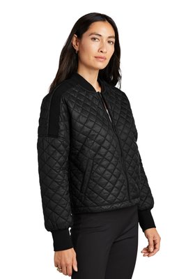 MM7201 MERCER+METTLE Women's Boxy Quilted Jacket Deep Black
