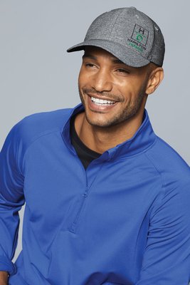 C301 Port Authority Flexfit 110 Performance Snapback Cap Heather True Navy