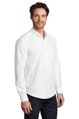 S651 Port Authority Untucked Fit SuperPro Oxford White
