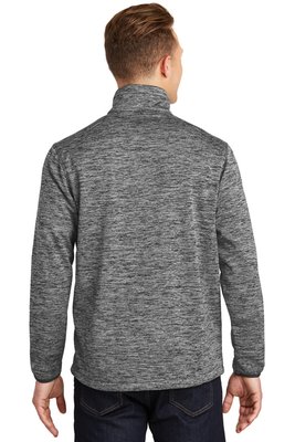 JST30 Sport-Tek PosiCharge Electric Heather Soft Shell Jacket Black Electric