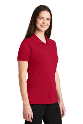 LK8000 Port Authority 6.2-ounce Ladies EZCotton Polo Apple Red