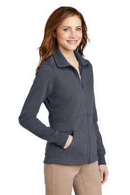 L293 Port Authority Ladies Slub Fleece Full-Zip Jacket Slate Grey