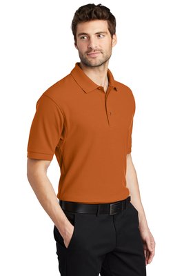 K500 Port Authority 5-ounce Silk Touch Polo Texas Orange