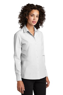 MM2001 MERCER+METTLE Women's Long Sleeve Stretch Woven Shirt White