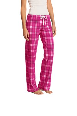 DT2800 District Women's Flannel Plaid Pant Dark Fuchsia