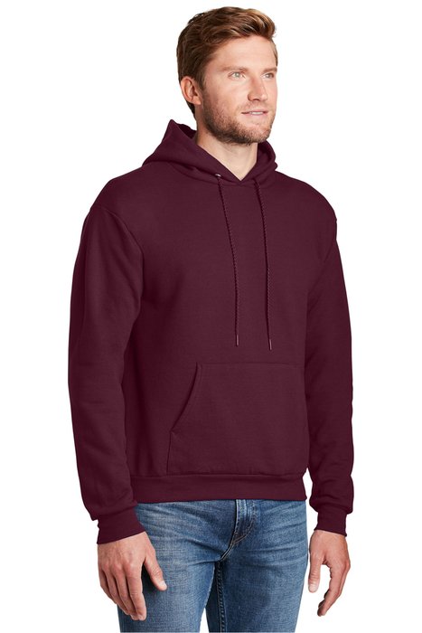 P170 Hanes EcoSmart Pullover Hooded Sweatshirt Maroon