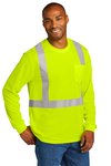 CS201 CornerStone ANSI 107 Class 2 100% Polyester 4.1-ounce T-Shirt Safety Yellow