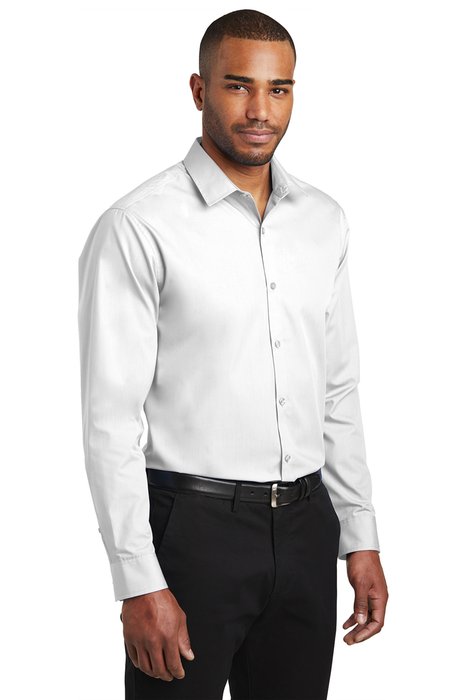 W103 Port Authority Slim Fit Carefree Poplin Shirt White